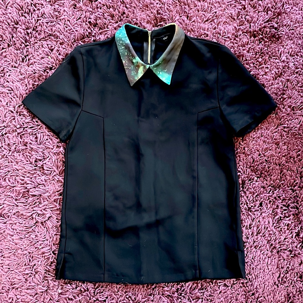 Galaxy Collar Sister Jane Shirt, Size Small